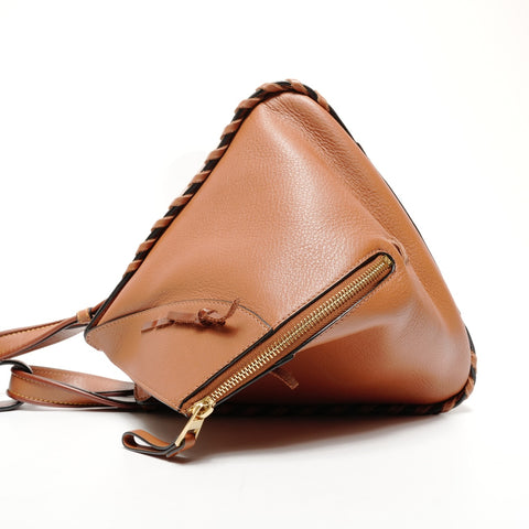 LOEWE Small Leather 2-Way Hammock Shoulder Bag Brown WS25632