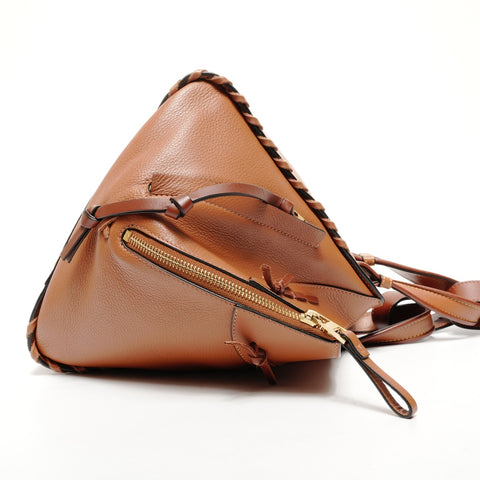 LOEWE Small Leather 2-Way Hammock Shoulder Bag Brown WS25632