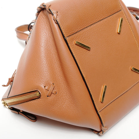 LOEWE Small Leather 2-Way Hammock Shoulder Bag Brown WS25632