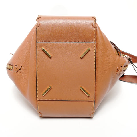 LOEWE Small Leather 2-Way Hammock Shoulder Bag Brown WS25632