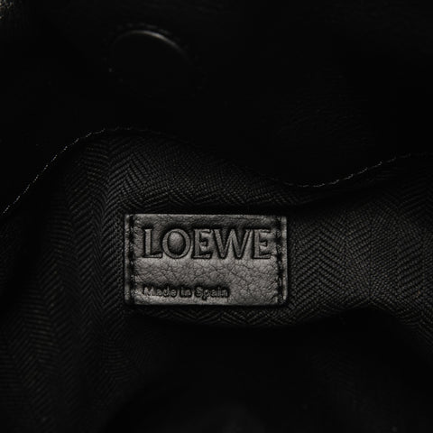 LOEWE Leopard print ponytail flamenco knot Shoulder Bag Brown WS25633