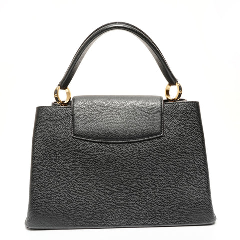 LOUIS VUITTON Capucines MM Taurillon Clemence Leather 2015 Handbag black WS25634
