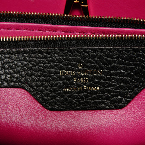 LOUIS VUITTON Capucines MM Taurillon Clemence Leather 2015 Handbag black WS25634