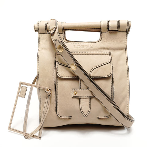 LOEWE 2-way tote bag in suede Shoulder Bag Brown WS25635