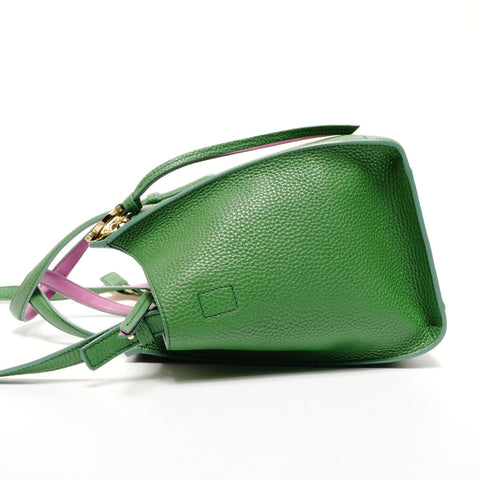 Salvatore Ferragamo 2way Mini Amy Leather Pink Two-Tone Handbag green WS25637