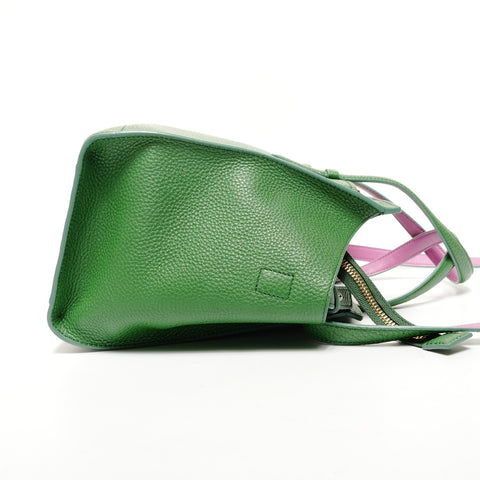 Salvatore Ferragamo 2way Mini Amy Leather Pink Two-Tone Handbag green WS25637