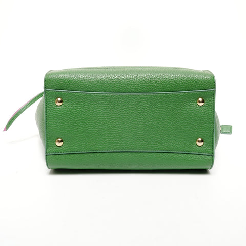 Salvatore Ferragamo 2way Mini Amy Leather Pink Two-Tone Handbag green WS25637