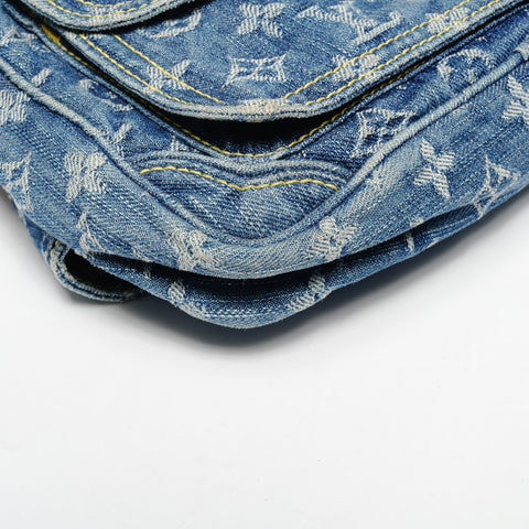LOUIS VUITTON Denim Monogram Bum Bag, 2007 Waist bag blue WS25638