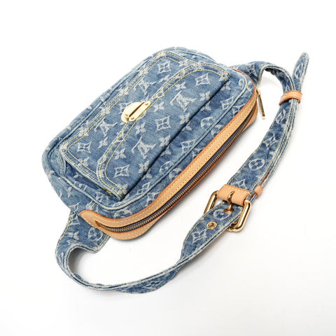 LOUIS VUITTON Denim Monogram Bum Bag, 2007 Waist bag blue WS25638