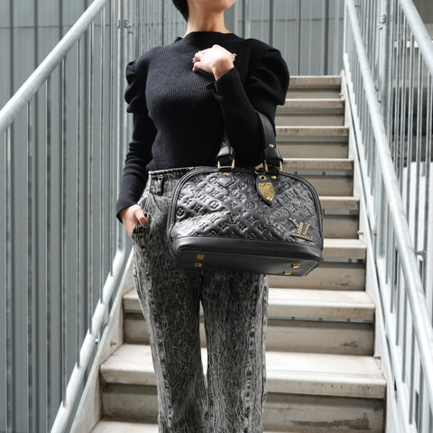 LOUIS VUITTON Monogram Doublet Neo Alma 2009 Handbag black WS25639