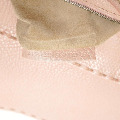 FENDI Leather Selleria Shoulder Bag pink WS25640