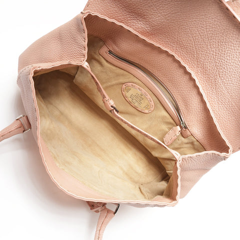FENDI Leather Selleria Shoulder Bag pink WS25640
