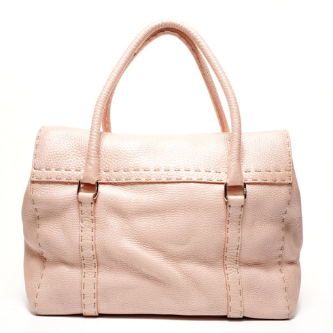 FENDI Leather Selleria Shoulder Bag pink WS25640