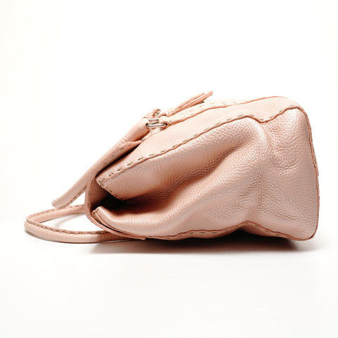 FENDI Leather Selleria Shoulder Bag pink WS25640