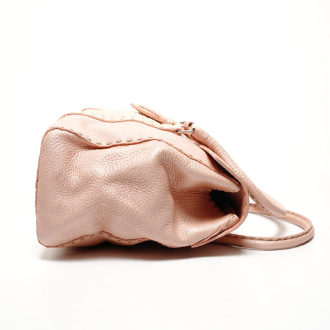 FENDI Leather Selleria Shoulder Bag pink WS25640