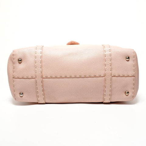 FENDI Leather Selleria Shoulder Bag pink WS25640