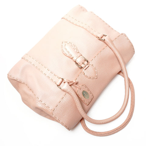 FENDI Leather Selleria Shoulder Bag pink WS25640