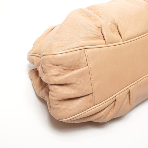 FENDI Mia Mamma Leather Chain Bucket One Belt Shoulder Bag Brown WS25641