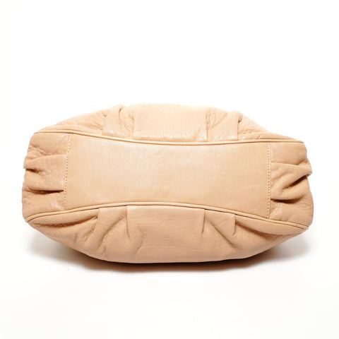 FENDI Mia Mamma Leather Chain Bucket One Belt Shoulder Bag Brown WS25641