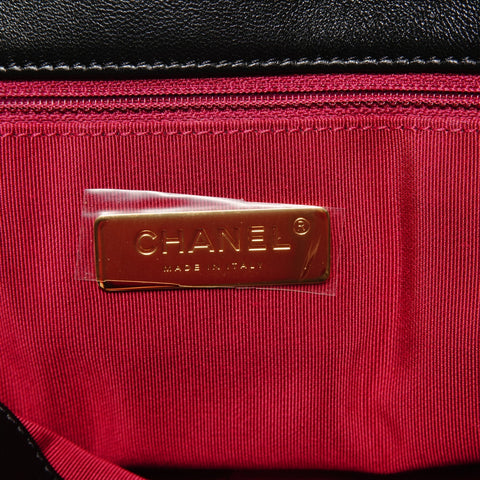 CHANEL CHANEL 19 Chain Large Matelasse Leather Shoulder Bag black WS25644