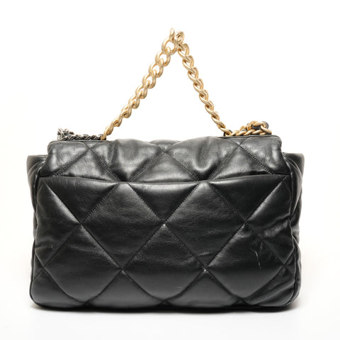 CHANEL CHANEL 19 Chain Large Matelasse Leather Shoulder Bag black WS25644