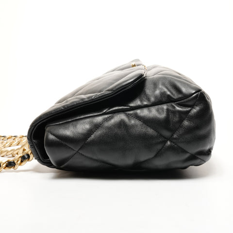 CHANEL CHANEL 19 Chain Large Matelasse Leather Shoulder Bag black WS25644