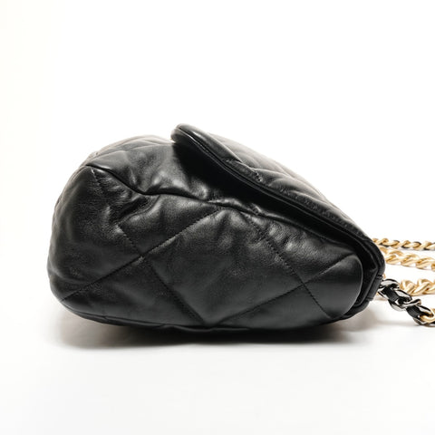 CHANEL CHANEL 19 Chain Large Matelasse Leather Shoulder Bag black WS25644