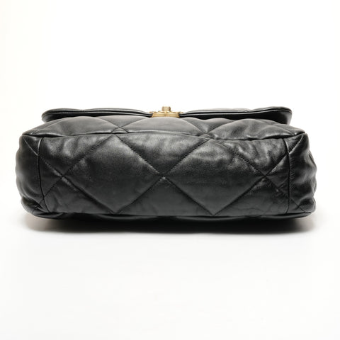 CHANEL CHANEL 19 Chain Large Matelasse Leather Shoulder Bag black WS25644
