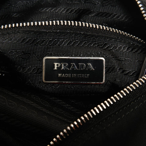 PRADA Nylon triangle logo Shoulder Bag black WS25645