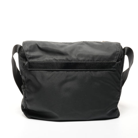 PRADA Nylon triangle logo Shoulder Bag black WS25645