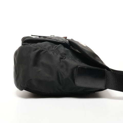 PRADA Nylon triangle logo Shoulder Bag black WS25645