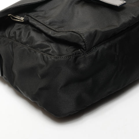 PRADA Nylon triangle logo Shoulder Bag black WS25645