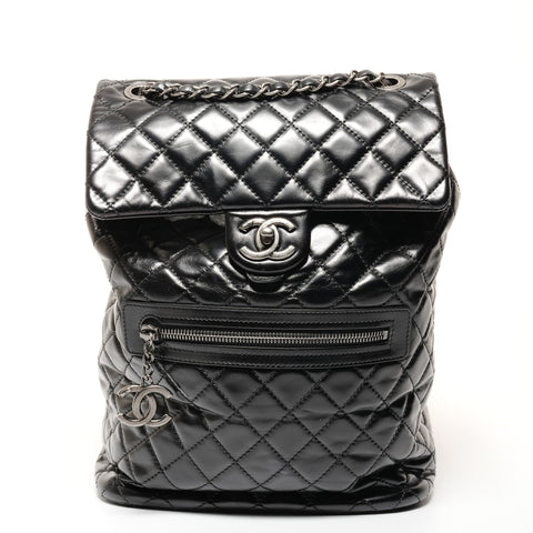 CHANEL No. 23 2016-2017 Matelasse Leather Backpack Daypack black WS256 – NUIR VINTAGE