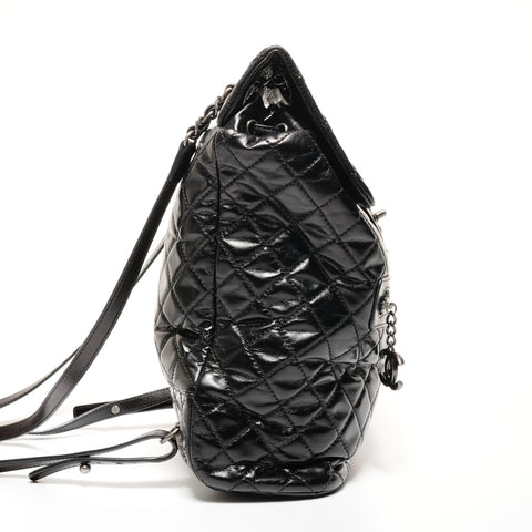 CHANEL No. 23 2016-2017 Matelasse Leather Backpack Â· Daypack black WS25646