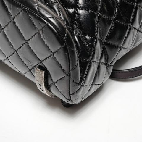 CHANEL No. 23 2016-2017 Matelasse Leather Backpack Â· Daypack black WS25646
