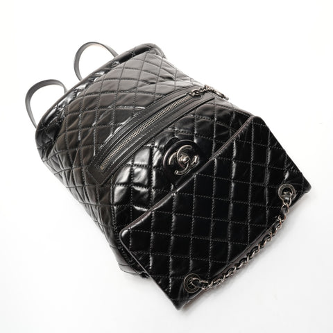 CHANEL No. 23 2016-2017 Matelasse Leather Backpack Daypack black WS256 – NUIR VINTAGE