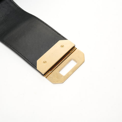 CHANEL 15th Series 2011 Lambskin Gabriel Accordion Chain Shoulder Bag black WS25647