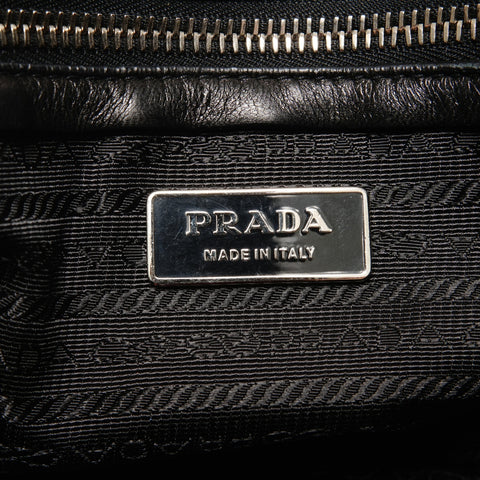 PRADA Nylon leather Shoulder Bag black WS25648
