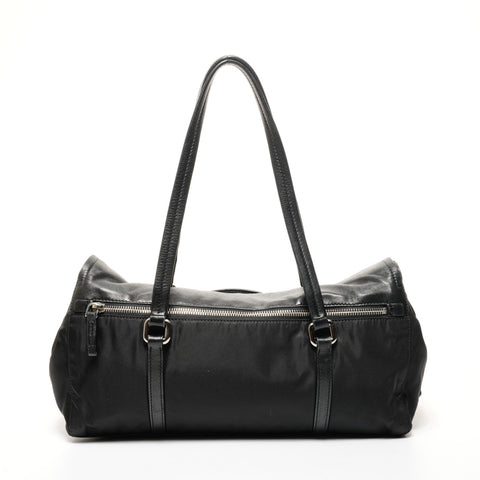 PRADA Nylon leather Shoulder Bag black WS25648