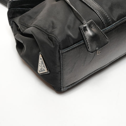 PRADA Nylon leather Shoulder Bag black WS25648