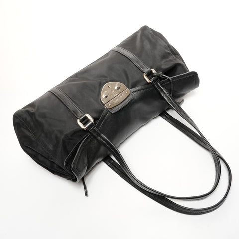 PRADA Nylon leather Shoulder Bag black WS25648