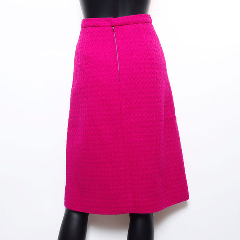 CHANEL COCO Mark button tweed skirt size 34 suit purple WS2565