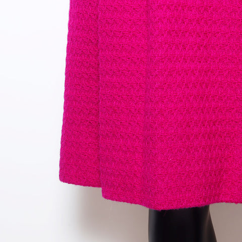 CHANEL COCO Mark button tweed skirt size 34 suit purple WS2565