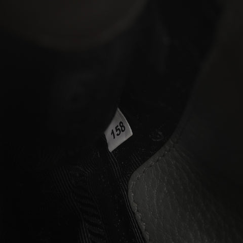 PRADA Leather flap Shoulder Bag gray WS25651