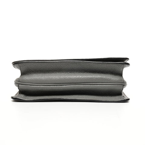 PRADA Leather flap Shoulder Bag gray WS25651