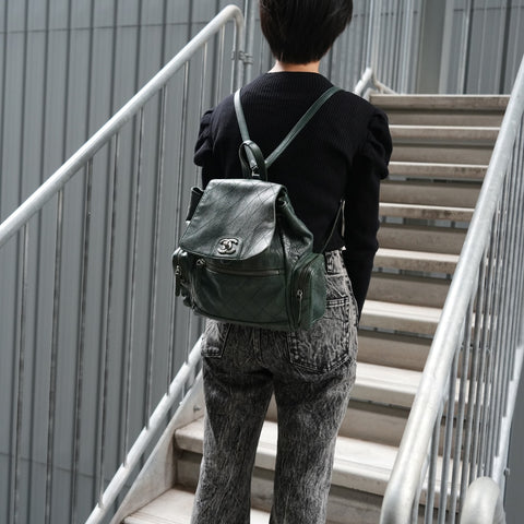CHANEL Bicolole Backpack Â· Daypack green WS25652