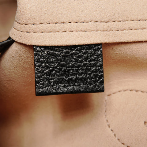 GUCCI GG Marmont Leather Tote Bag Shoulder Bag black WS25654