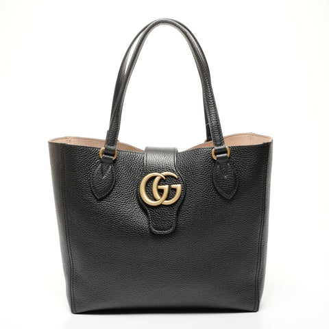 GUCCI GG Marmont Leather Tote Bag Shoulder Bag black WS25654