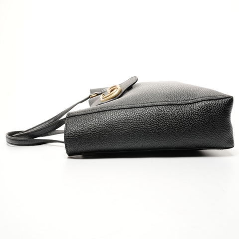 GUCCI GG Marmont Leather Tote Bag Shoulder Bag black WS25654
