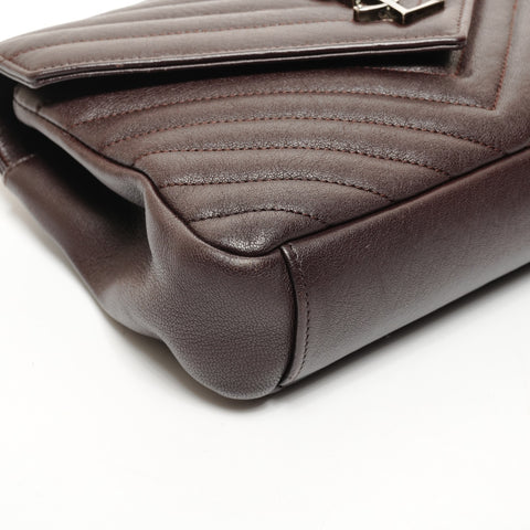 YVES SAINT LAURENT Small Lulu Top Handle 2-Way Bag Shoulder Bag Brown WS25657